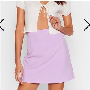 Trendy Lilac Mini Skirt